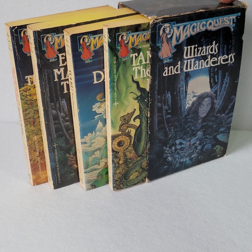 Vintage MagicQuest Box Set Wizards & Wanderers 1984 Paperbacks All 1st Run Rare